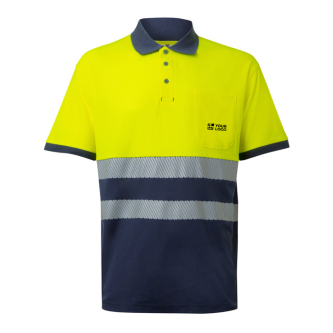 Polo de travail en piqué bicolore manches courtes 150 g/m²