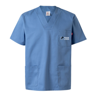 Tunique en sergé à manches courtes polyester et coton 190 g/m² 