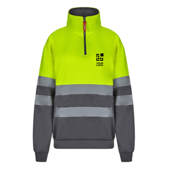 Pull polaire grande taille polyester avec col montant 300 g/m² 
