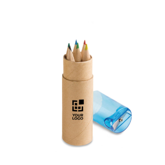 Ensemble de 6 crayons de couleur pour enfants dans un étui tubulaire