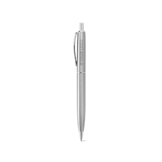 Stylo brillant en acier inoxydable recyclé à encre bleue