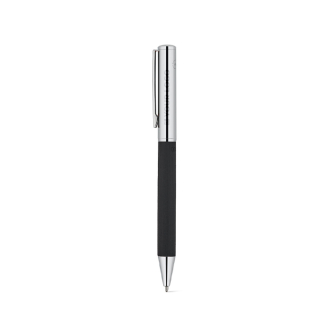 Stylo chromé en acier inoxydable, finition brillante, encre noire