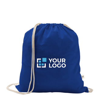 Sac à cordon en coton recyclé et polyester 150 g/m²