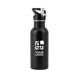 Gourde en acier inoxydable simple paroi avec paille 690 ml