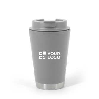 Tasse de voyage à double paroi avec couvercle rabattable 410ml