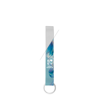 Cordon court en polyester pour sublimation avec anneau 2 x 1,5 cm