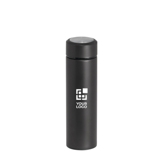 Thermos publicitaire avec infuseur et double paroi couleur noir