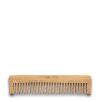 Peigne en bambou naturel avec étui en papier kraft recyclé inclus