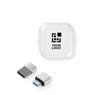 Ensemble d'adaptateurs en plastique avec format USB-A et USB-C