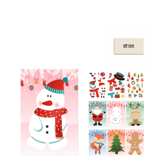 Ensemble de Noël avec six feuilles à colorier et autocollants inclus