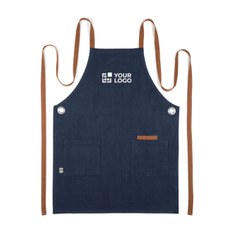 Tablier écologique avec 3 poches et bretelles croisées 220 g/m²