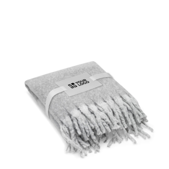 Couverture en polyester recyclé au toucher doux type mohair 300 g/m²