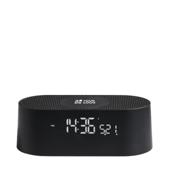 Enceinte Bluetooth 4 en 1 avec charge sans fil, horloge et lampe 10 W