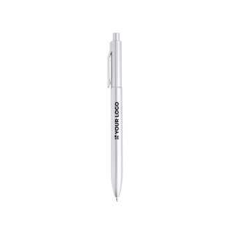 Stylo écologique avec clip intégré et relief à rayures encre noire
