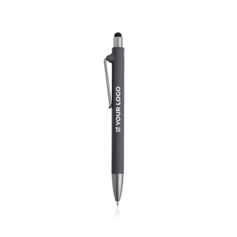 Stylo éco en plastique réutilisable avec toucher gomme à encre bleue