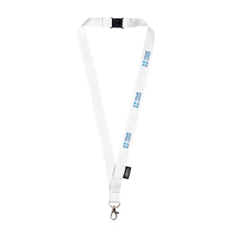 Lanyard en RPET avec sécurité et mousqueton en métal 3 cm avec zone d'impression