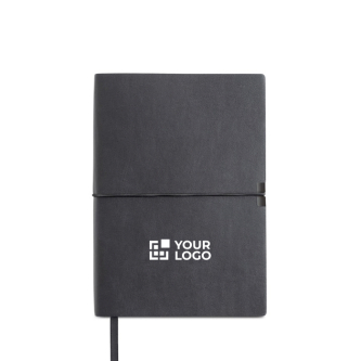 Carnet en cuir synthétique élastique horizontal A5 pages lignées