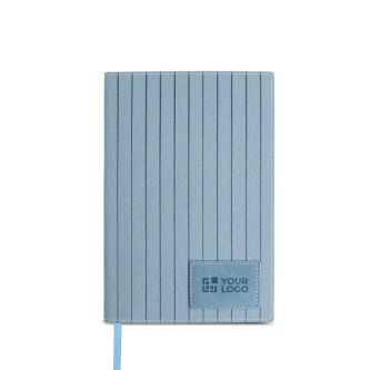 Carnet en PU texturé avec patch personnalisable A5 pages lisses