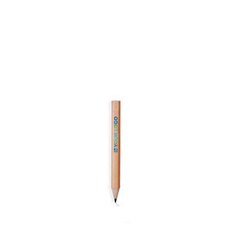 Crayon à papier en bois taille mini avec corps en bois clair avec zone d'impression