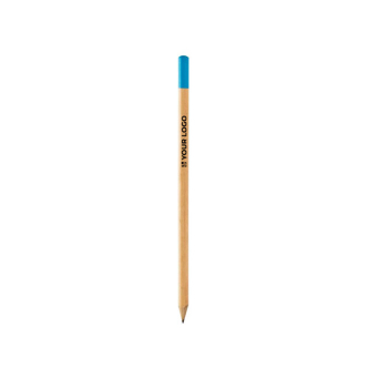 Crayon en charbon avec corps en bois et pointe de différentes couleurs avec zone d'impression