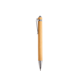 Crayon en bambou avec clip métallique et encre à écriture infinie