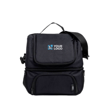 Sac isotherme à bandoulière fabriqué à partir de bouteilles recyclées avec zone d'impression