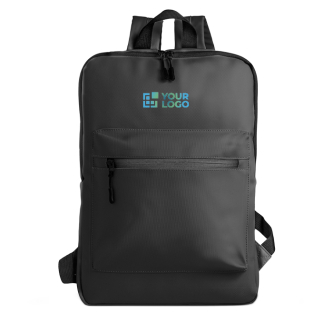 Sac à dos en cuir PU design fin et finition élégante 15,6’’