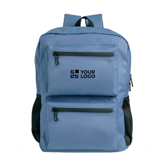 Sac à dos en cuir PU avec poches frontales et latérales en mesh 15,6’’