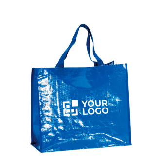 Sac de courses en nylon brillant et résistant 120 g/m² avec zone d'impression