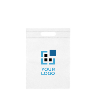 Petit sac en non-tissé coloré avec poignées creuses 80 g/m² avec zone d'impression