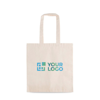 Sac durable en coton avec interlock et longues poignées 310 g/m² avec zone d'impression