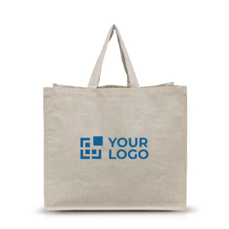 Sac multi-usage en coton recyclé résistant de 180 g/m² avec zone d'impression