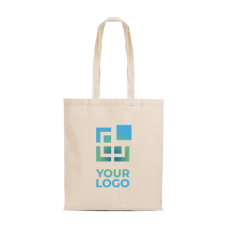 Tote bag en coton avec longues anses et interlock résistant 240 g/m²