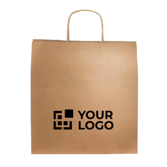 Sac écologique en papier kraft idéal pour les cadeaux 115 g/m2 avec zone d'impression