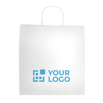 Sac pour achats divers en papier kraft 100 g/m2 avec zone d'impression