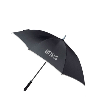 Parapluie pongé 190T élégant avec détails colorés Ø122 avec zone d'impression