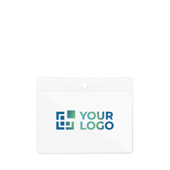 Identificateur en PVC idéal pour porter une accréditation 9x5,5 cm avec zone d'impression