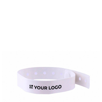 Bracelet fin en vinyle pour identification lors de festivals et fêtes avec zone d'impression