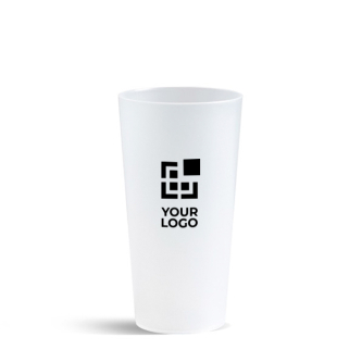 Gobelet réutilisable en plastique, fabriqué en UE, 400 ml