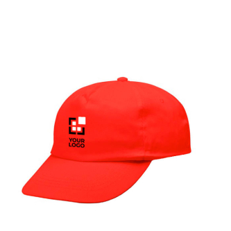 Casquette en coton et polyester avec fermeture velcro 125 g/m2 avec zone d'impression