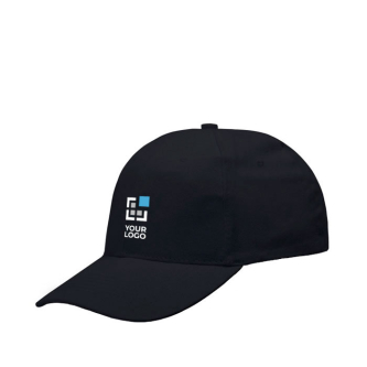 Casquette en coton avec fermeture à boucle métallique 255 g/m2 avec zone d'impression