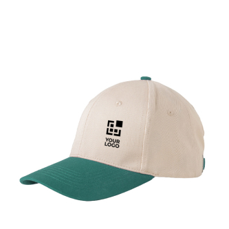 Casquette de sport bicolore structurée à 6 panneaux en coton 250 g/m²