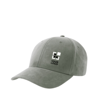 Casquette en polyester recyclé à 6 panneaux, toucher velours 135 g/m²