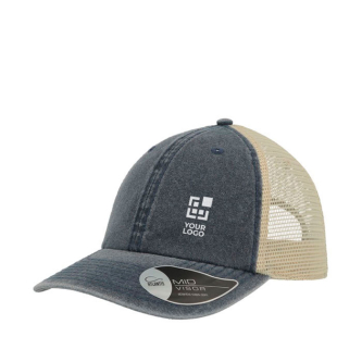 Casquette de camionneur vintage en coton avec maille arrière 250 g/m² avec zone d'impression