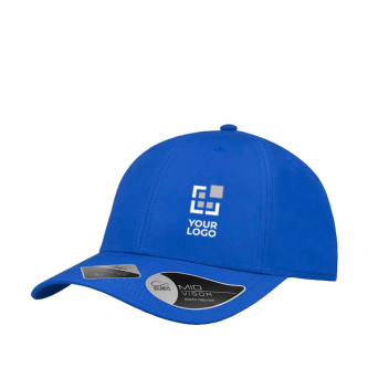 Casquette fabriquée à partir de bouteilles avec visière 115 g/m² avec zone d'impression