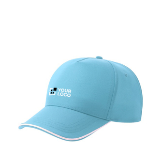 Casquette de baseball à 5 panneaux en polyester recyclé, 220 g/m²