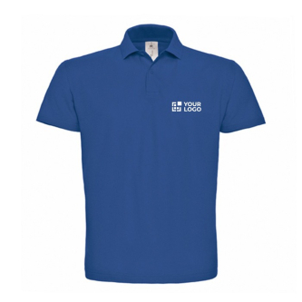 Polo pour homme en coton piqué avec 2 boutons 180 g/m² B&C avec zone d'impression