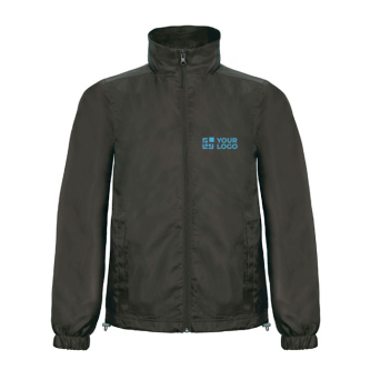 Veste en polyester pour homme coupe-vent et imperméable B&C avec zone d'impression