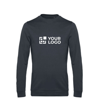 Pull à col rond ajusté en coton 280 g/m² B&C avec zone d'impression