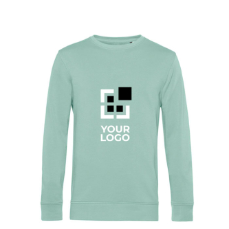 Sweat-shirt à col rond en coton biologique 280 g/m² B&C avec zone d'impression